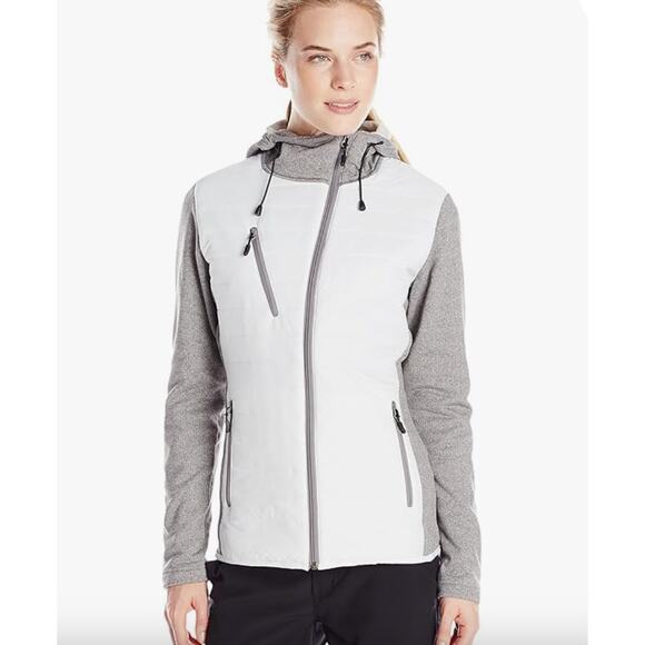 Nils Women's White Ski Camilla Hybrid Jacket Knit Padding XS - Picture 1 of 7